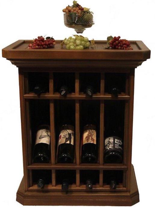 12 Bottle Wine Storage End Table