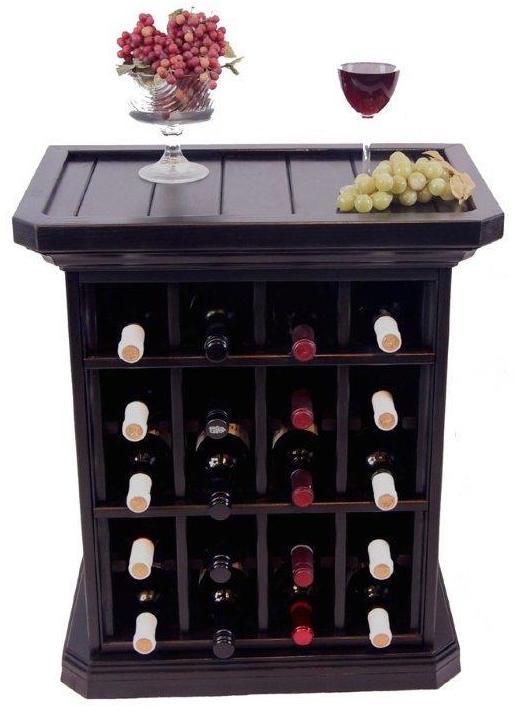 20 Bottle Wine Storage End Table