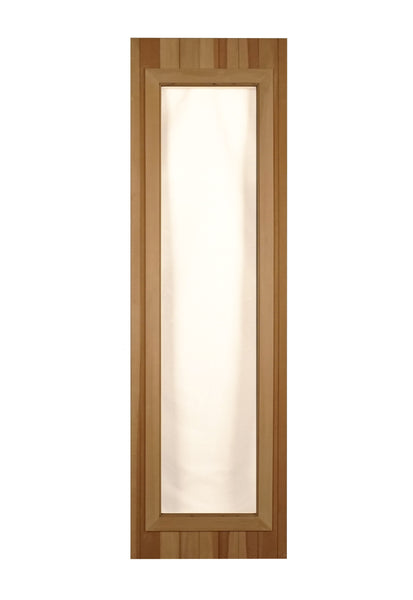 2' x 6' 8" Cedar Sauna Door with Clear 15" x 66" Rectangular Tempered Thermo-Pane Glass