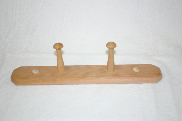 Cedar Sauna Two Peg Towel Bar