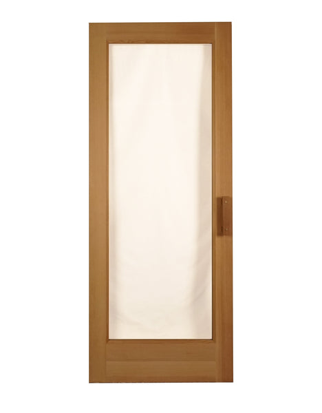 2'8" x 6'8" Fir Sauna Door with a Clear 23" x 66" Rectangular Tempered Thermo-Pane