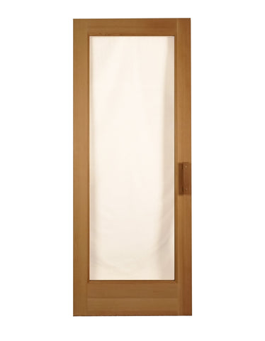 2'8" x 6'8" Fir Sauna Door with a Clear 23" x 66" Rectangular Tempered Thermo-Pane