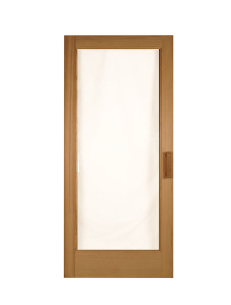 3' x 6' 8" Fir Sauna ADA Door with a Clear 27" x 66" Rectangular Tempered Thermo-Pane Glass