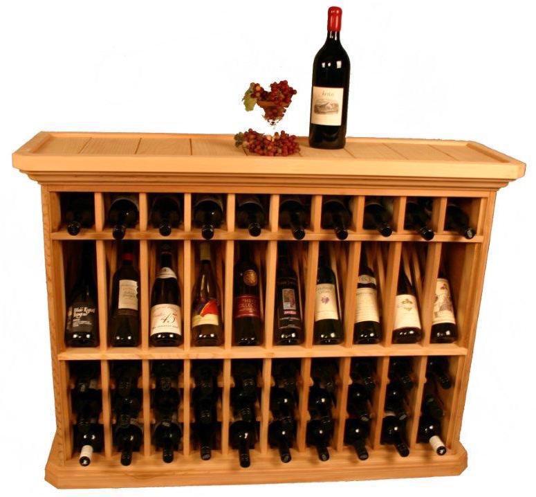 50 Bottle Wine Storage End Table
