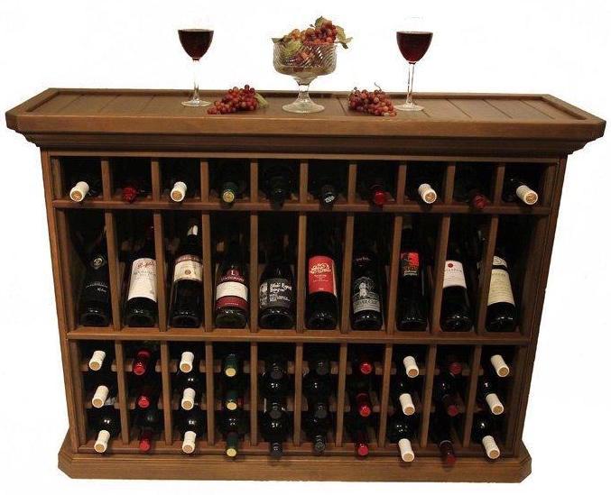 50 Bottle Wine Storage End Table