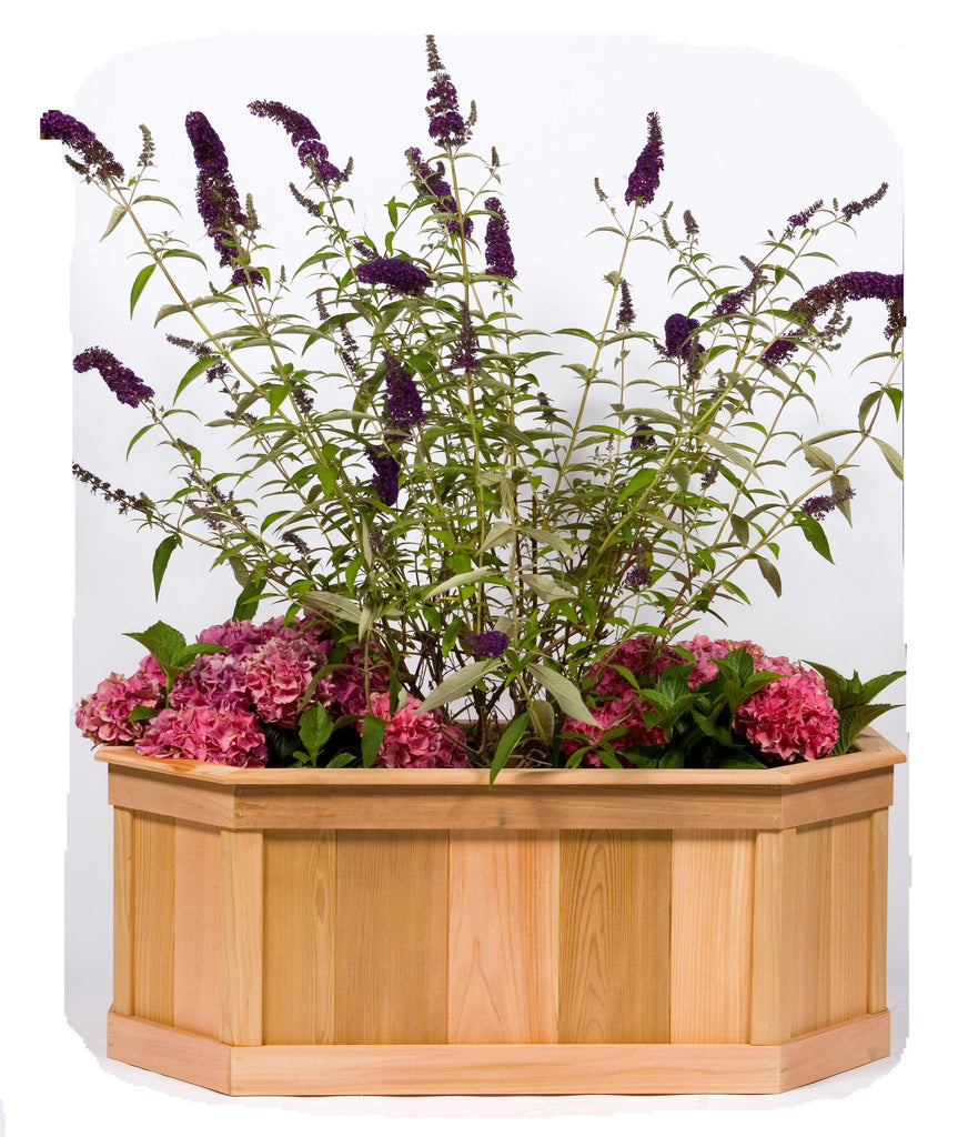 Small Stretched  6 Sided Cedar Planter