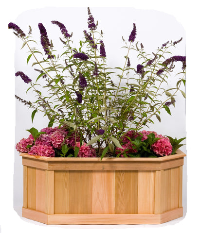 Small Stretched  6 Sided Cedar Planter