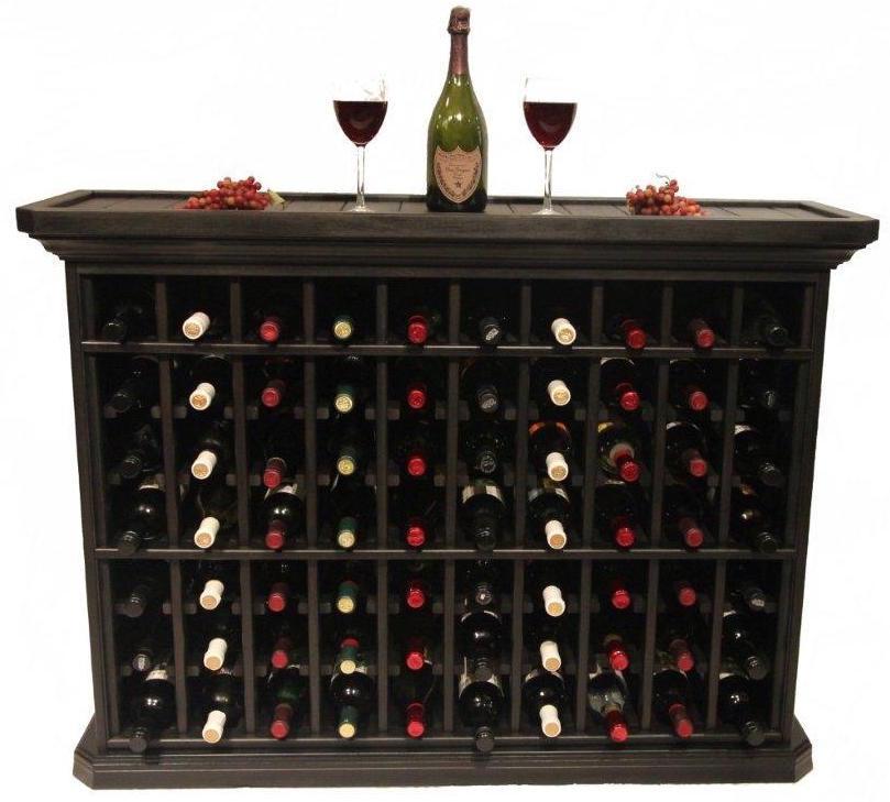 70 Bottle Wine Storage End Table