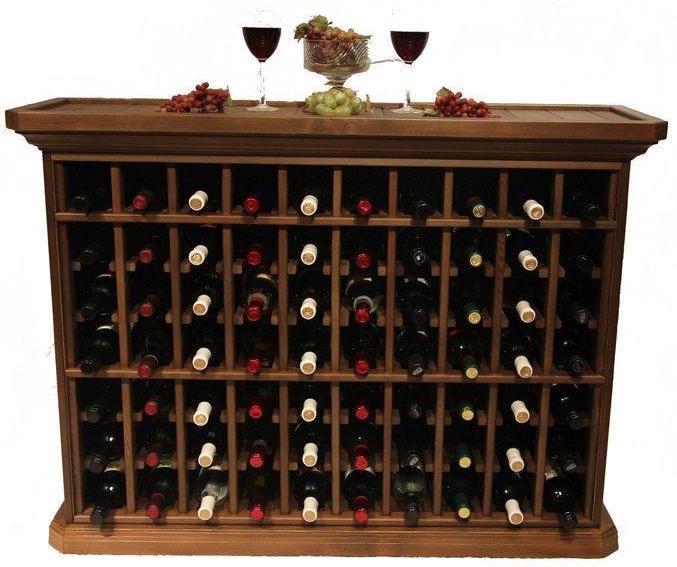 70 Bottle Wine Storage End Table