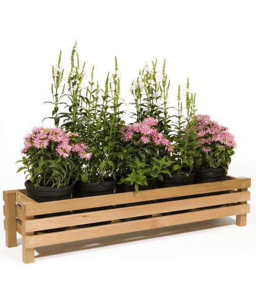 34" Horizontal Slotted Cedar Planter