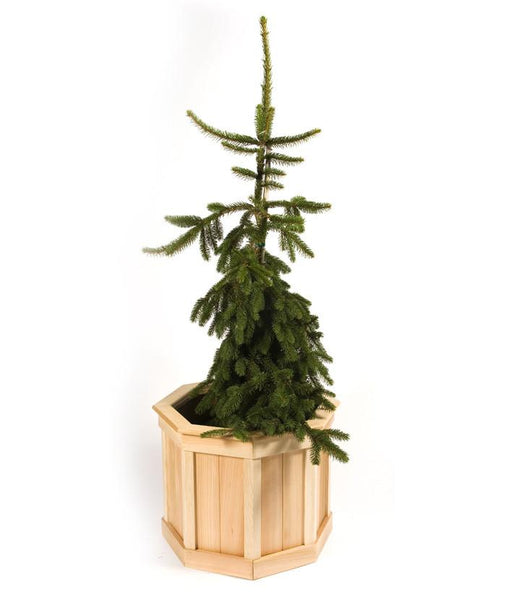 Large Octagonal Cedar Planter