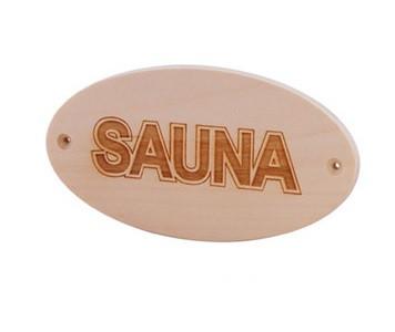 Cedar Oval Sauna Sign