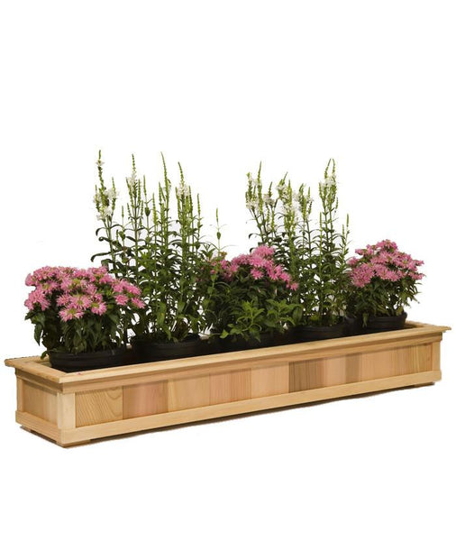 Wider 28" Top Rail Cedar Planter