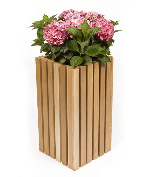 Large Vertical Slotted Cedar Planter